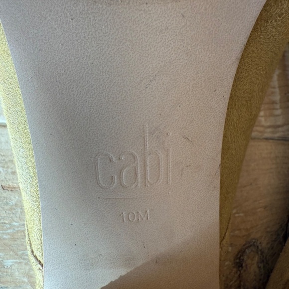 Cabi yellow heeled mules size 10 - Picture 6 of 8